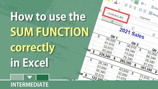 SUM Function in Excel how to use SUM correctly by Chris Menard [upl. by Woo]