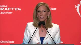 WNBA Commissioner Cathy Engelbert 2024 WNBA Draft Press Conference [upl. by Ayikat36]