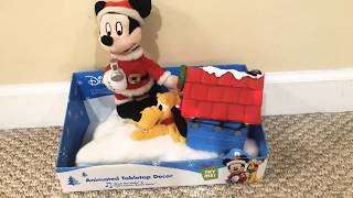 Animatrd Mickey Mouse amp Pluto  Gemmy Christmas 2004 [upl. by Eremahs32]