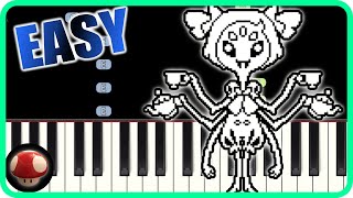 Spider Dance  Undertale EASY Piano Tutorial Synthesia  TopAnimeMusic [upl. by Darken]