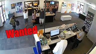 Wanted Robbery at Boost Mobile Store [upl. by Moreta]