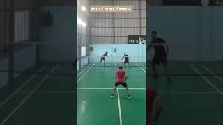 Badminton Mid Court Smash  Stunned Opponents [upl. by Ibby513]