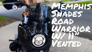 Memphis Shades Road Warrior Faring 11quot Windshield Best for Riders over 6 Feet NO BUFFETING [upl. by Melburn]