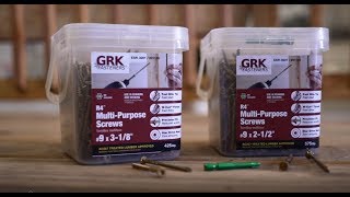 GRK R4 MultiPurpose Framing amp Decking Screws [upl. by Akiemat]