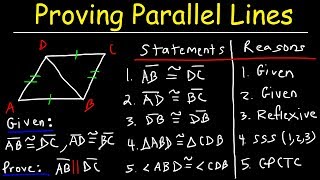 Proving Parallel Lines With Two Column Proofs  Geometry Practice Problems [upl. by Clyte159]