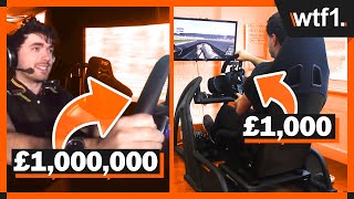 £1000 vs £100000 vs £1000000 Racing Simulators [upl. by Scot]