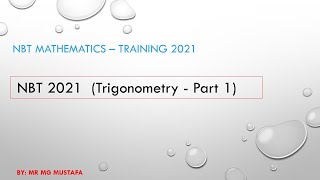 NBT MATH 2021 Preparation  Trigonometry Part 1 [upl. by Anav370]