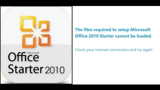 Office 2010 Starter Install  No Internet Connection Fix [upl. by Gill683]