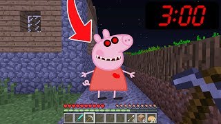 NUNCA INVOQUE A PEPPA PIGEXE AS 300 HORAS DA MADRUGADA NO MINECRAFT [upl. by Franciskus]