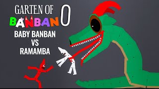 BANBAN vs RAMAMBA to Save BANBALEENA  Garten Of Banban 0  People Playground [upl. by Waneta225]