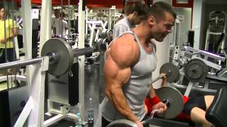 kulturystykatv Lukas Dojka barki biceps triceps trening 3 dni przed zawodami [upl. by Nahc546]