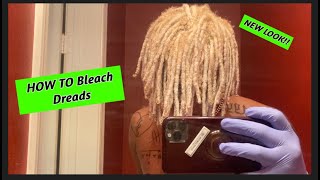 How To Bleach dreads Black to BlondWhite before and after [upl. by Llednov]