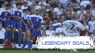 David Beckhams Legendary free kick against Greece in 2001 [upl. by Epstein]