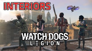 Watch Dogs Legion AWESOME Interiors in London Locations Enterable Buildings in Free Roam [upl. by Simonsen]