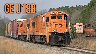 Slim Pickens Rare GE U18B Locomotives on the Pickens Railway [upl. by Aidne143]