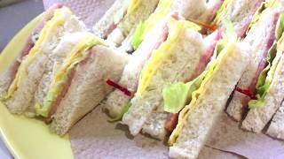 PANLASANG PINOY HOW TO MAKE CLUB SANDWICH IN 3 MINUTES EASY STEPS [upl. by Orsay]