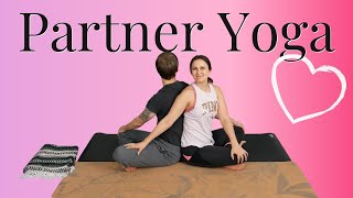 Partner Yoga for Beginners  FUN Partner Yoga Poses  At Home [upl. by Niatsirhc]