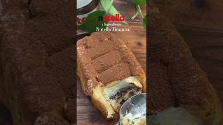 Nutella Tiramisu😍 easyrecipe cake shorts [upl. by Ahtimat]