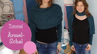 Ärmelschal nähen Tutorial  BoleroSchal  Tragevarianten  Sleeve Scarf  Nähanleitung  mommymade [upl. by Shriner238]