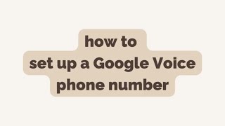 howto Set up a Google Voice phone number  studio movellan [upl. by Aiasi]