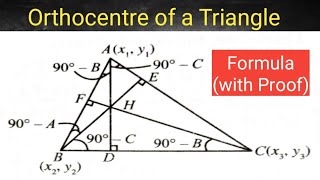 Derivation of Orthocentre of a Triangle [upl. by Ecam728]