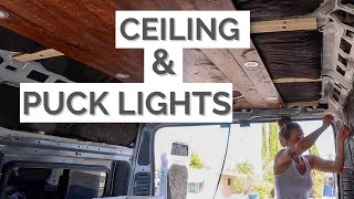 LED Puck Light Installation  VanBuild Ceiling [upl. by Euqinorev521]