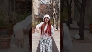 EXOs First Snow dance challenge by ITZY Yuna [upl. by Enimassej581]