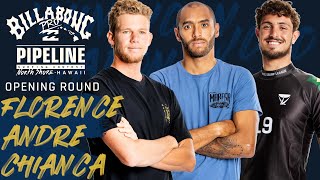 J Florence Andre Chianca Billabong Pro Pipeline  Mens Opening Round Heat Replay [upl. by Emmie]