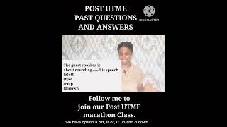 2023 Post UTME Lessons Post UTME Past Questions and Answers Unilag Unillorin Uniport UNN FUNAI [upl. by Dorette132]