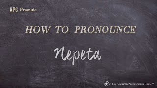 How to Pronounce Nepeta Real Life Examples [upl. by Eiral]