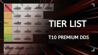 WoWS T10 Premium DDs  Tier List [upl. by Potash]