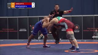 R ZHAMALOV UZB vs A REZAEIAGHOUZ IRI  12 74kg  2024 Budapest ranking series [upl. by Ariamo]