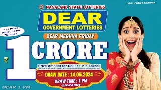 LOTTERY LIVE DEAR LOTTERY SAMBAD 1PM LIVE DRAW TODAY 14062024  Will You Are the Next Crorepati [upl. by Ahsiemat311]