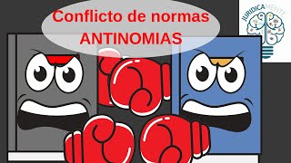 LOS CONFLICTOS NORMATIVOS O ANTINOMIAS [upl. by Kemp515]