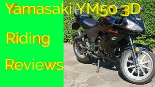 Yamasaki YM50 3D 50cc test ride riding reviews [upl. by Pettit]