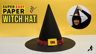 Paper Witch Hat How to make paper hatEasy witch hat tutorialHow to make a wizard hat out of paper [upl. by Rehpotsyrk586]