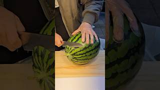 Must Try Fresh Korean Watermelon Juice  fruit cutting skills shortsvideo [upl. by Elleirad]