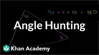 Finding more angles  Angles and intersecting lines  Geometry  Khan Academy [upl. by Sackman]