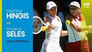 Martina Hingis v Monica Seles  Australian Open 2002 Semifinal  AO Classics [upl. by Orvan]