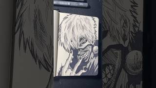 ASMR Drawing Kaneki Ken from Tokyo Ghoul drawing anime asmr shorts [upl. by Yentruok]