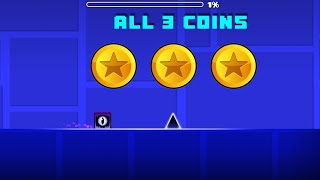 Stereo Madness Full Completion With All CoinsGeometry Dash [upl. by Hctim]