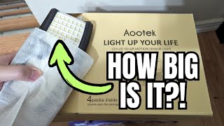 Aootek Solar Motion Sensor Lights Unboxing How Big Are They [upl. by Fechter]