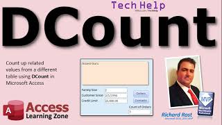 DCount in Microsoft Access Count Records in a Table or Query Show Order Count on Customer Form [upl. by Conti]