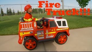 Kids Fire Engine Truck Unboxing and Review [upl. by Bradly]