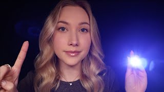 ASMR Bright Light Triggers Click Sounds Gentle Eye Tests amp Instructions [upl. by Iggep]