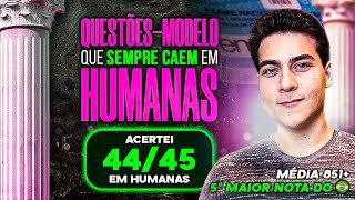 QUESTÕES que SEMPRE CAEM em HUMANAS do ENEM QuestõesModelos [upl. by Ahsaeyt970]