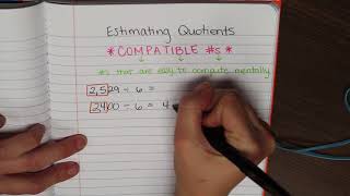 Grade 5 Estimating Quotients Using Compatible Numbers TEKS 53A [upl. by Nivad]