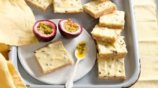 Easy recipe How to make passionfruit slice [upl. by Ahsuas]