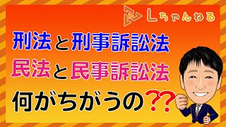 【Ｌちゃんねる】法律を身近に！「刑法と刑事訴訟法、民法と民事訴訟法、何がちがうの？？」 [upl. by Ylnevaeh]