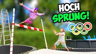 Extreme TRAMPOLIN HOCHSPRUNG Challenge mit RIESEN Airtrack [upl. by Dier781]